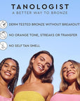 Tanologist Light Self Tan Mousse, Tinted Self-Tanning Mousse, Streak-Free, Natural Glow, No Fake Tan Smell Or Orange Tone, Long Lasting, Clean Ingredients, Vegan, 6.76 fl. oz/200 ml Bottle