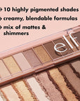 e.l.f. Perfect 10 Eyeshadow Palette, Ten Ultra-pigmented Nude Shades, Blendable Formula, Vegan & Cruelty-free, Everyday Smoky (Packaging May Vary)
