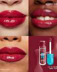 NYX PROFESSIONAL MAKEUP Lip IV Hydrating Glossy Lip Stain with 12HR Hydration - Berry Thirsty (Red)