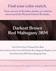 eSalon Permanent Hair Color & Dye Kit - Darkest Brown Red Mahogany - Personal Colorist for Up To 100% Gray Coverage, All Hair Types - Professional-Grade Ammonia-Free