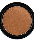 Sun Drenched Cinnamon Chocolate Brown Bronze Almond Gold Shimmer Pressed Powder Single Eyeshadow; Talc, Paraben & Cruelty Free