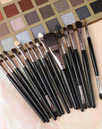UCANBE Nude Eyeshadow Palette + 15 PCS Makeup Brushes Set, 40 Color Matte Shimmer Glitter Eye Shadow, Neutral Black Dark Grey Smoky Make Up Pallet Gift Kit Highly Pigmented Long Lasting Waterproof