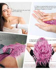 Temporary Pink Hair Color Wax 4.23 oz, Instant Natural Hairstyle Cream Dye, Washable Styling Pomades, Disposable Coloring Mud for Women Youth Men, Party Cosplay DIY Halloween