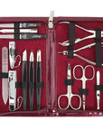 3 Swords Germany - brand quality 16 piece manicure pedicure grooming kit set for professional finger & toe nail care scissors clipper synthetic leather case in gift box, Made in Germany