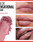 Maybelline Color Sensational Lipstick, Lip Makeup, Cream Finish, Hydrating Lipstick, Romantic Rose, Pink ,1 Count