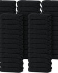 Tens Towels Pack of 60 Washcloths, 12 x 12 Inches, Lighter Weight, Quick to Dry, Super Soft & Absorbent, Gentle Face Towels, Hotel Quality, Perfect for Bathroom, Gym, Spa (Black, 60 Pack)