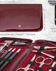 3 Swords Germany - brand quality 16 piece manicure pedicure grooming kit set for professional finger & toe nail care scissors clipper synthetic leather case in gift box, Made in Germany