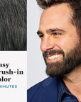 Just For Men Mustache & Beard, Beard Dye for Men with Brush Included, With Keratin Biotin Aloe and Coconut Oil for Healthy Facial Hair - Dark Brown, M-45, Pack of 1 (Packaging May Vary)