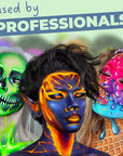 Blue Squid PRO Face Paint - Professional Water Based Single Cake Facepaint & Body Paints - SFX Makeup, Kids Adults Face Painting for Costume, Halloween, Cosplay - Classic Bright Green 30g / 1oz