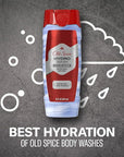 Old Spice Moisturizing Body Wash for Men, Hydro Wash, 2-in-1 Long Lasting Scent & Deep Hydration, 24/7 Shower Fresh, Smoother Swagger Scent, 16 oz (Pack of 4)