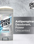Speed Stick Men's Antiperspirant Deodorant, Unscented, 3 Ounce, 4 Pack
