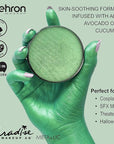 Mehron Paradise FX Metallics – Metallic Green 1.4 oz | Professional Water Activated Shimmering Metallic Paint for Raves, Costumes, Special Effects, Halloween, Stage, Screen, Theater & Cosplay FX