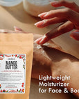 Raw Mango Butter - 100% Natural Skin and Hair Moisturizer - Use with Shea in DIY Whipped Body Butter, Mango Body Lotion, Lip Gloss and Soap Making, 8 oz Block