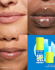 NYX PROFESSIONAL MAKEUP Fat Oil Chillz, Moisturizing, Shiny and Vegan Tinted Lip Gloss - Polar Peppermint (Sheer Blue)
