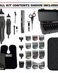 Wahl USA Pro Series Platinum Corded Clipper & Corded Trimmer for Home Haircutting with Color Coded Guide Combs – Model 79804-100