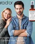 PURA D'OR Scalp & Hair Strengthening Oil (3.3oz x2 = 6.6oz) Supports Optimal Growth, Reduce Breakage, Nourish Roots for Healthier, Fuller, Thicker Hair - Rosemary, Castor & Peppermint Oil