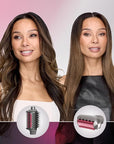 Shark FlexFusion Hair Dryer with Fusion Hair Brush, Ceramic Air Styler with Auto-Wrap Hair Curlers & Concentrator, Ceramic Plates, Metallic Mist HD641