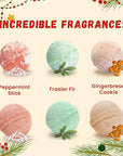 Christmas Bath Bombs for Kids with Surprise Toys Inside (6 Pack) - Holiday Gifts and Stocking Stuffers for Boys and Girls - Bubble Treats with Cheerful Scents, USA Made by Two Sisters