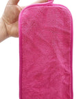 Makeup Remover Cloths for Face, Eye, Lips - Reusable Makeup Remover Pads Soft Microfiber Facial Cleansing Cloths 6 x 12 inch 12 Pack (Dark Pink)