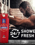 Old Spice Refreshing Body Wash for Men, 3X Defense, 24/7 Shower Fresh with Long Lasting Scent, Red Collection, Captain with Bergamot Scent, 24 oz (Pack of 4)