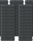Tens Towels Pack of 60 Washcloths, 12 x 12 Inches, Lighter Weight, Quick to Dry, Super Soft & Absorbent, Gentle Face Towels, Hotel Quality, Perfect for Bathroom, Gym, Spa, Dark Grey