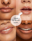 Frilliance Lip Duo Moisturizing Natural Lip Gloss Crystal Clear, Neutral Bliss, Cruelty Free Hypoallergenic All Skin Types