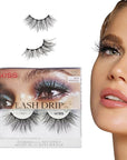 KISS Halloween Lash Drip False Eyelashes, Spiky X Boosted Volume, Unique Wet Look Hydrated Effect, Multi-Length Rewearable Fake Eyelashes, Wispy Crisscross Lash Pattern, Style ‘Icy’, 1 Pair, Packaging May Vary