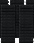 Tens Towels Pack of 60 Washcloths, 12 x 12 Inches, Lighter Weight, Quick to Dry, Super Soft & Absorbent, Gentle Face Towels, Hotel Quality, Perfect for Bathroom, Gym, Spa (Black, 60 Pack)