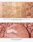 Blush-n-Glow Kit (3 PC): LAURA GELLER NEW YORK Baked Balance-N-Glow Illuminating CC Powder Foundation Light, Retractable Kabuki Brush, Baked Blush-N-Brighten Pink Grapefruit