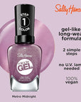 Sally Hansen Miracle Gel™, Metro Midnight, Long Lasting, Gel-Like Formula, No UV Lamp Needed, Purple Nail Polish
