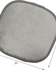 Polyte Premium Hypoallergenic Microfiber Fleece Makeup Remover and Facial Cleansing Cloth, 5 x 5 in, 10 Pack (Gray)