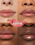 MAYBELLINE Lifter Gloss Lifter Plump, Plumping Lip Gloss with Chili Pepper and 5% Maxi-Lip, Peach Fever, Peachy Nude Cream, 1 Count