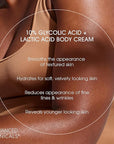 Advanced Clinicals Brightening Vitamin C Body Cream + AHA Exfoliating 10% Glycolic Acid & Lactic Acid Lotion 2PC Skincare Set For Women & Men To Reduce Appearance Of Dark Spots & Uneven Skin Tone