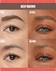 Maybelline Build-A-Brow 2-in-1 Brow Pen and Sealing Eyebrow Gel, Eyebrow Makeup for Real-Looking, Fuller Brows, Deep Brown, 1 Count