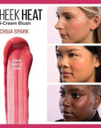 Maybelline Cheek Heat Gel-Cream Blush Makeup, Lightweight, Breathable Feel, Sheer Flush Of Color, Natural-Looking, Dewy Finish, Oil-Free, Fuchsia Spark, 1 Count