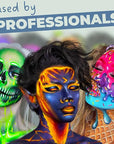 Blue Squid PRO Face Paint - Professional Water Based Single Cake Facepaint & Body Paints - SFX Makeup, Kids Adults Face Painting for Costume, Halloween, Cosplay - Metallic Silver 90g / 3oz
