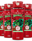 Old Spice Cleansing Body Wash for Men, 3X Defense, 24/7 Shower Fresh with Lasting Scent, 2-in-1 Body & Face Wash, Dragonblast Scent, 24 oz (Pack of 4)