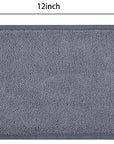 Makeup Remover Cloths for Face, Eye, Lips - Reusable Makeup Remover Pads Soft Microfiber Facial Cleansing Cloths 6 x 12 inch 12 Pack (Gray)