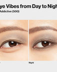 Revlon ColorStay Day to Night Eyeshadow Quad, Longwear Shadow Palette with Transitional Shades and Buttery Soft Feel, Crease & Smudge Proof, 500 Addictive, 0.16 oz