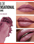 Maybelline Color Sensational Lipstick, Lip Makeup, Cream Finish, Hydrating Lipstick, On The Mauve, Mauve ,1 Count