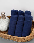 Tens Towels Pack of 60 Washcloths, 12 x 12 Inches, Lighter Weight, Quick to Dry, Super Soft & Absorbent, Gentle Face Towels, Hotel Quality, Perfect for Bathroom, Gym, Spa (Navy, 60 Pack)