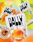 Dally Drinkable Konjac Jelly Variety Pack (10 Pouches) – 10-Calorie, Zero Sugar Korean Fruit Snack – Mango, Peach & Apple Flavors – Prebiotics & Postbiotics for Skin, Immune & Weight Management