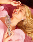 Wet Brush Original Detangler Hair Brush Glinda (Wicked) Kit - Ultra-Soft IntelliFlex Bristles - Detangling Brush Glides Through Tangles For All Hair Types (Wet Dry & Damaged) - 1 Brush & 2 Barrettes