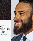 Just For Men Mustache & Beard, Beard Dye for Men with Brush, With Keratin Biotin Aloe and Coconut Oil for Healthy Facial Hair - Rich Dark Brown, M-47, Pack of 1 (Packaging May Vary)
