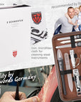 3 Swords Germany - brand quality 16 piece manicure pedicure grooming kit set for professional finger & toe nail care scissors clipper synthetic leather case, Made in Germany