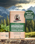 Dr. Squatch Natural Deodorant for Men - Sierra Storm – Smells Like Giant Mountain Sequoias - Odor-Squatching Men's Deodorant Aluminum Free (2.65 oz, 3 Pack)