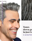 Just For Men Touch of Gray, Mens Hair Color Kit with Comb Applicator for Easy Application, Great for a Salt and Pepper Look - Dark Brown, T-45, Pack of 1