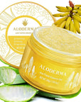 Aloderma Age-Defying 24K Gold Leaf Aloe Flower Essence Gel, Made within 12 Hours of Harvest - Luxurious Aloe Gel with Allantoin & Hyaluronic Acid for a Glowing, Shimmering, Youthful Complexion, 7oz