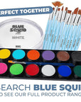 Blue Squid PRO Face Paint - Professional Water Based Single Cake Facepaint & Body Paints - SFX Makeup, Kids Adults Face Painting for Costume, Halloween, Cosplay - Classic White 90g / 3oz