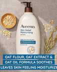 Aveeno Skin Relief Moisturizing Lotion for Very Dry, Itchy Skin with Soothing Triple Oat & Shea Butter Formula, Fragrance Free, 12 Fl. Oz